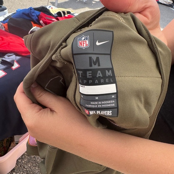 NFL Patriots Olive Green Team Apparel Jersey - Picture 3 of 3